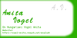 anita vogel business card
